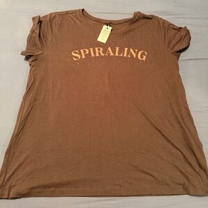 Torrid Brown Graphic Tee size 2